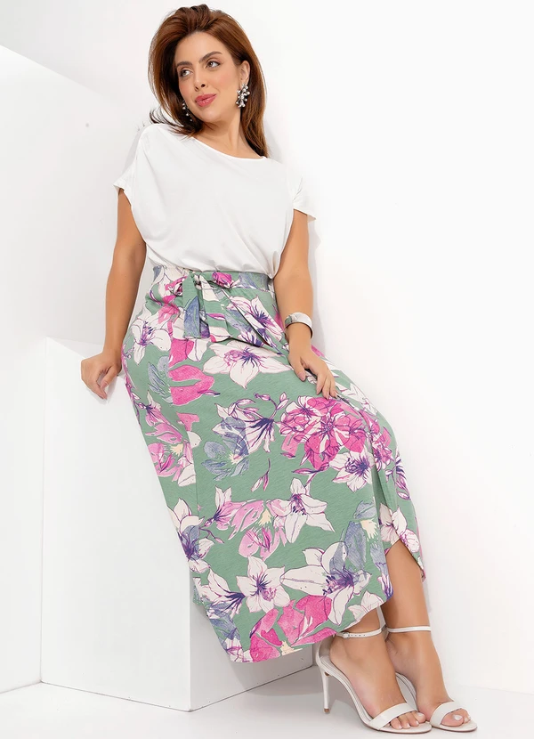 Quintess - Blusa Off White em Malha de Viscose com Elastano 15