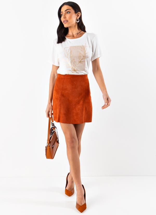 Quintess - Blusa Off White em Malha de Viscose Creponada 3