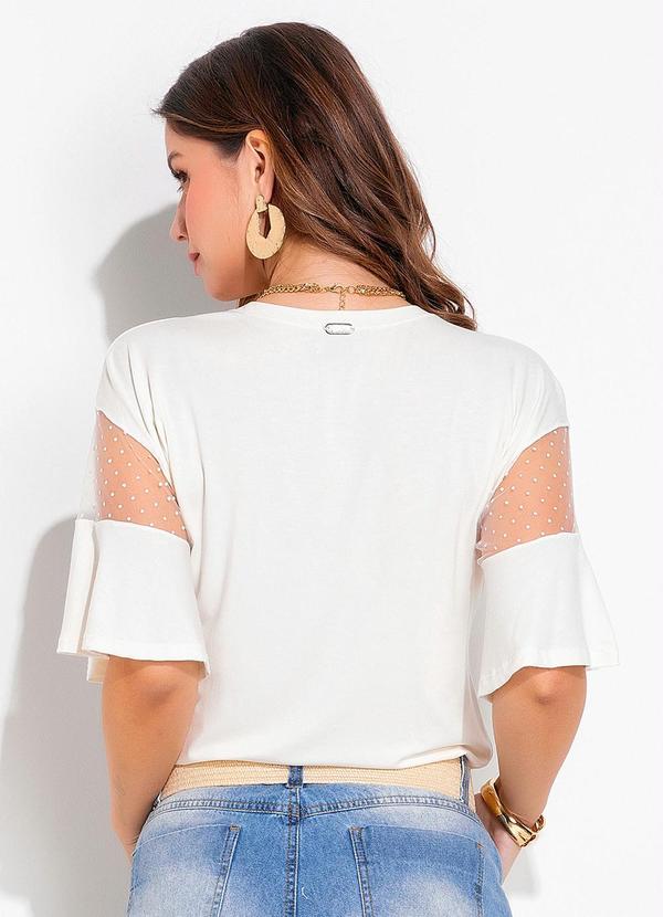 Quintess - Blusa Off White em Malha de Viscose 4