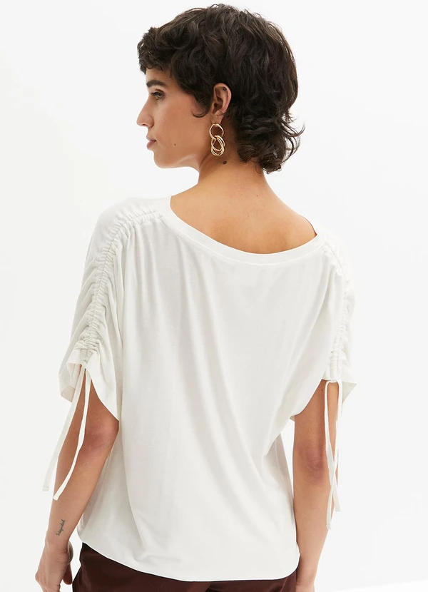 bonprix - Blusa Off White em Malha de Viscose 2