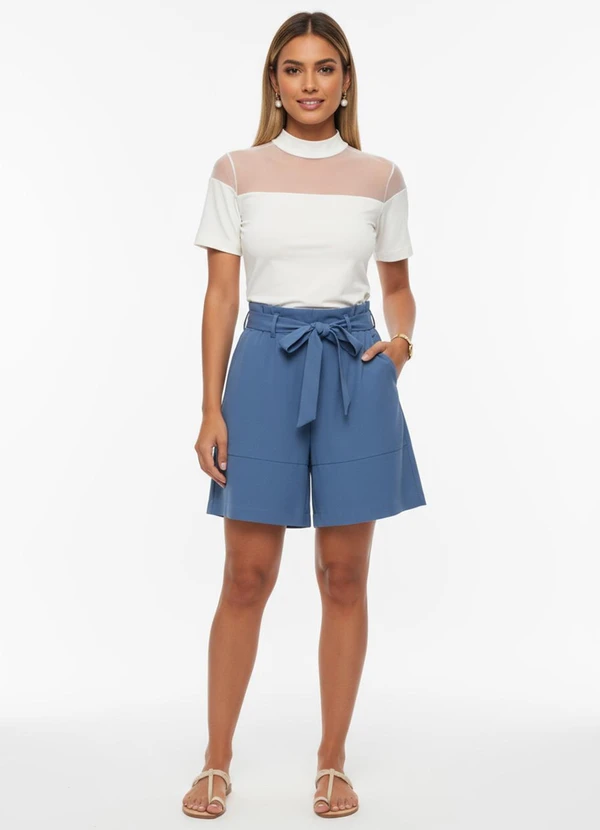 Quintess - Blusa Off White em Malha de Viscose 4