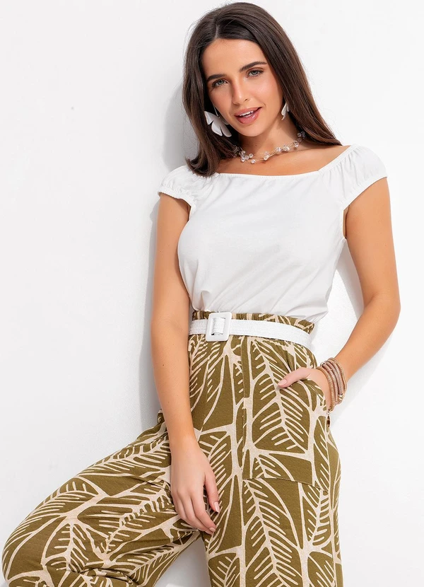 Quintess - Blusa Off White em Malha de Viscose 6