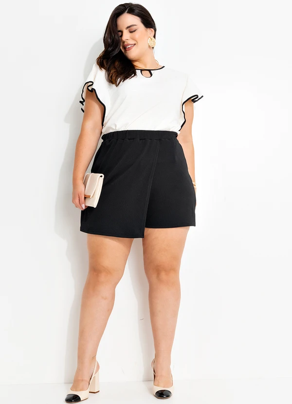 Marguerite - Blusa Off White em Malha Texturizada 3