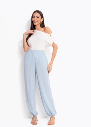 Quintess - Blusa Off White em Malha Texturizada - QUINTESS