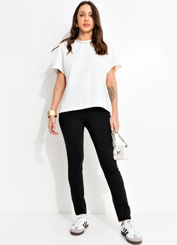 Bimini - Blusa Off White em Moletinho 3