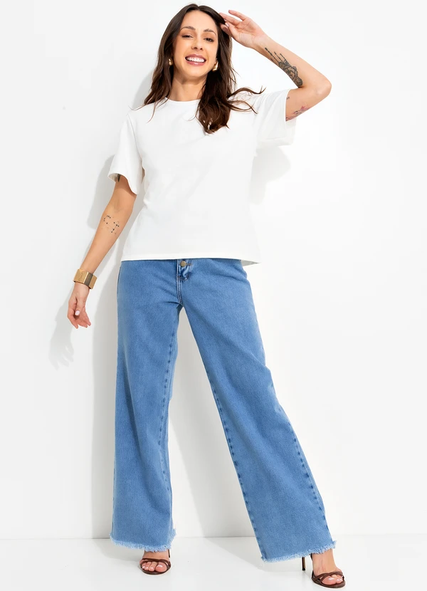 Bimini - Blusa Off White em Moletinho 5