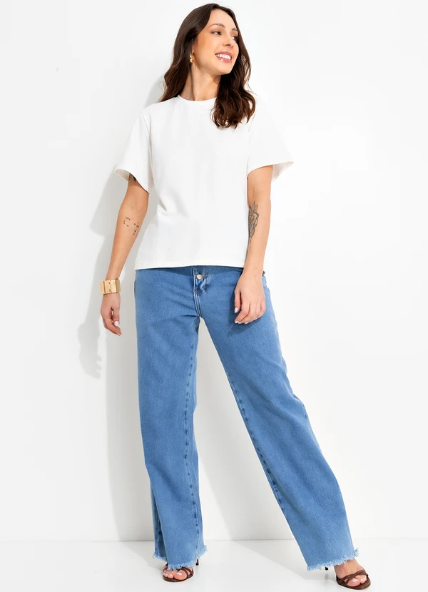 Bimini - Blusa Off White em Moletinho 6