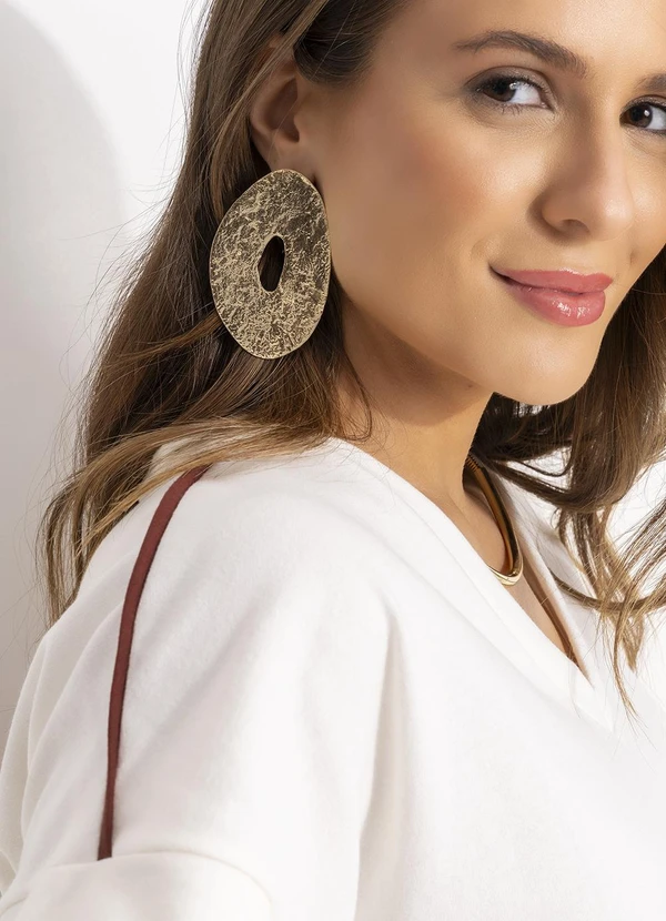 Quintess - Blusa Off White em Moletinho