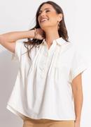 Blusa (off white) em tecido de poli�ster