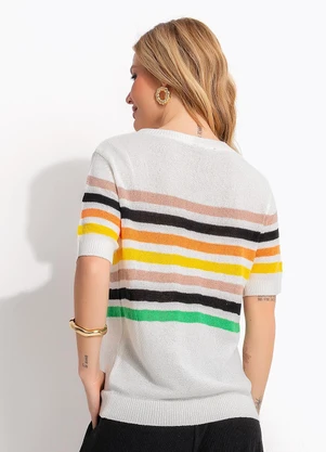 Quintess - Blusa Off White em Tricô - QUINTESS
