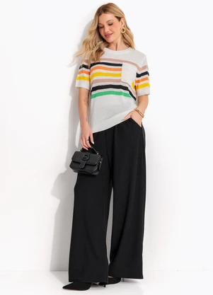 Quintess - Blusa Off White em Tricô - QUINTESS