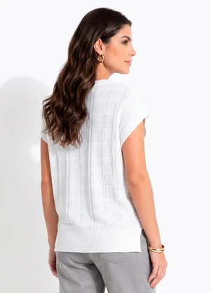 Quintess - Blusa Off White em Tricot - QUINTESS