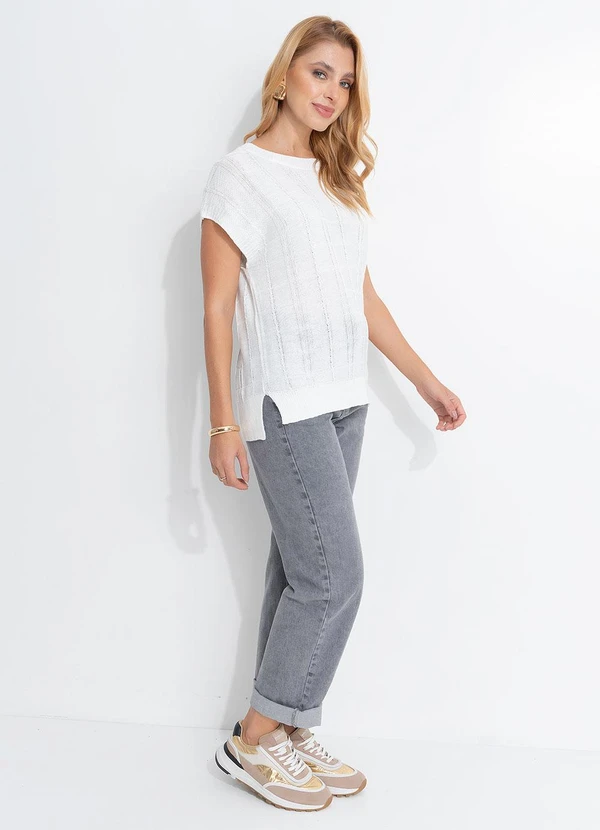 Quintess - Blusa Off White em Tricot 5