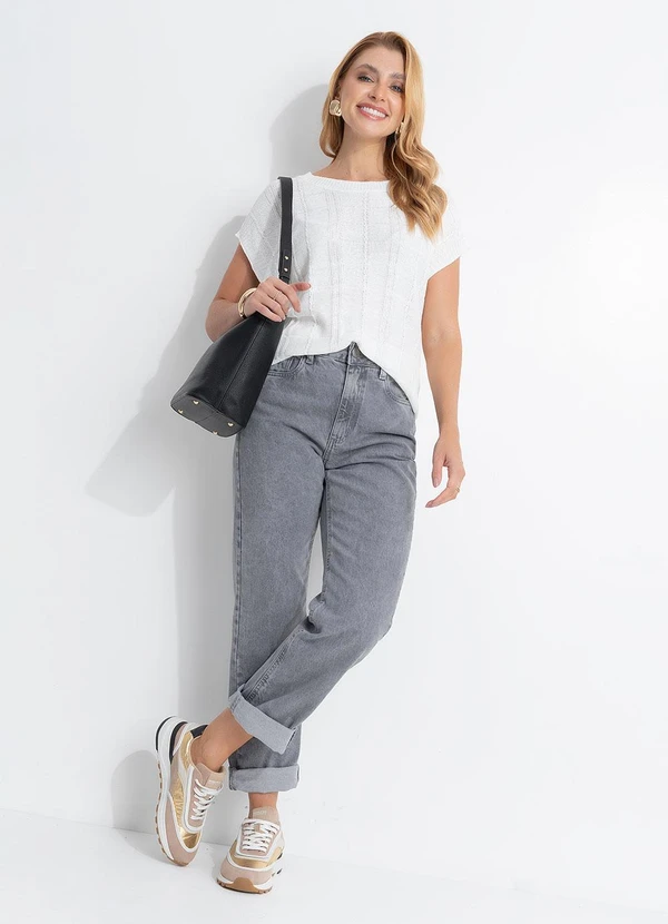 Quintess - Blusa Off White em Tricot 6