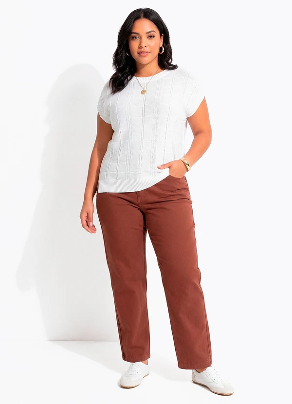 Quintess - Blusa Off White em Tricot 9