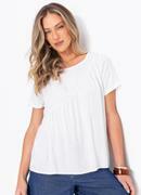 Blusa off white em viscose plana