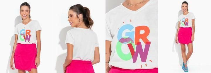 Blusa Off White Estampa Localizada