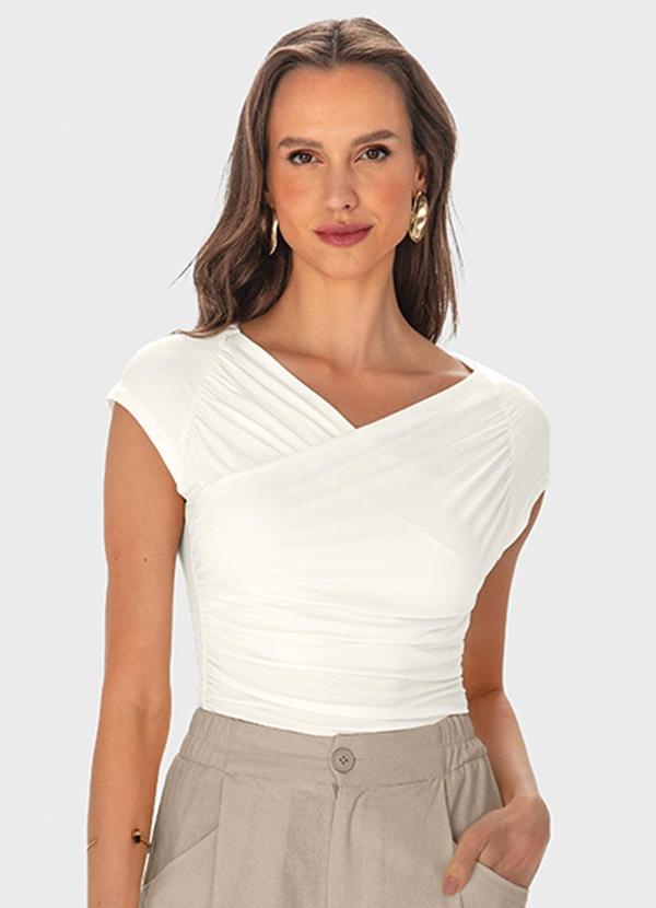 Malwee - Blusa Off White Justa Transpasse