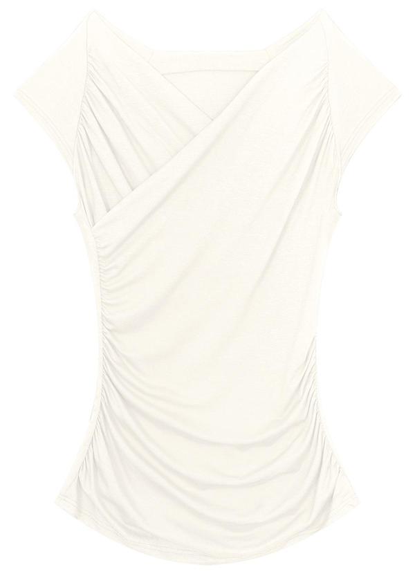 Malwee - Blusa Off White Justa Transpasse 3