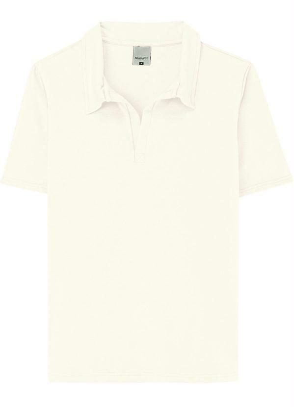 Malwee - Blusa Off White Polo Orgânica Feminino