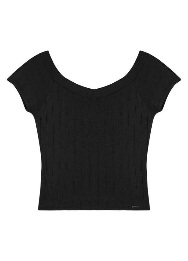 Rezzato - Blusa Ombro a Ombro Adulto Feminino Preto