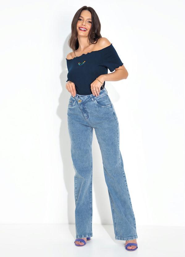 bonprix - Blusa Ombro a Ombro Azul Marinho 4