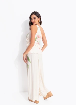 Farm - Blusa Ombro Só Brinco de Princesa Bege - FARM