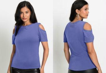 Blusa Ombro Vazado Roxa