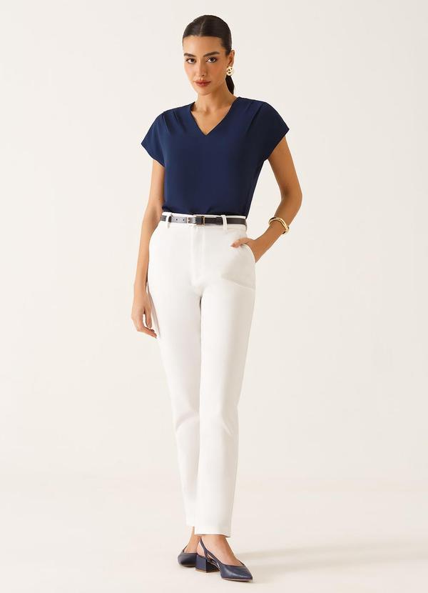 Principessa - Blusa Ombros Deslocados em Crepe Marinho Mônica 3