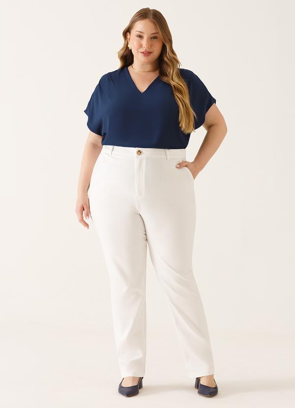 Principessa - Blusa Ombros Deslocados em Crepe Marinho Mônica 8