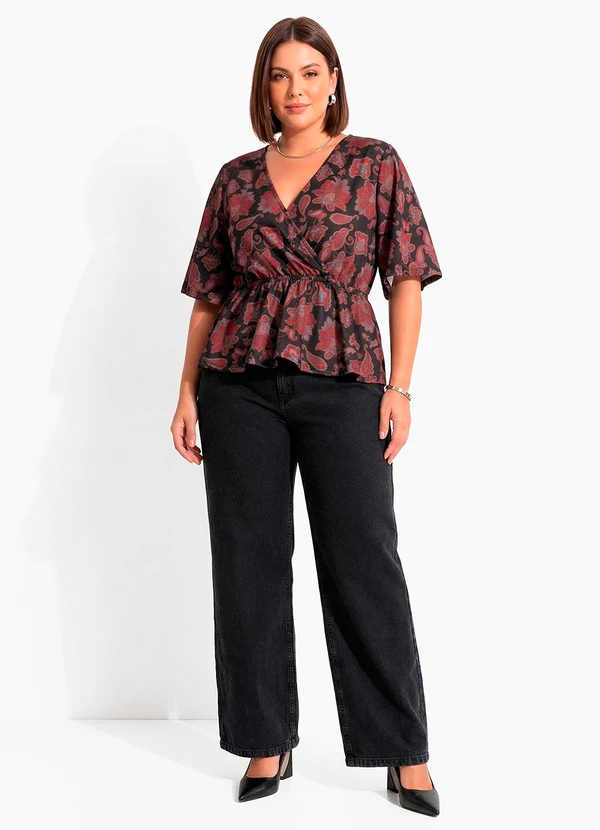 Quintess - Blusa Paisley Terroso em Malha Fria 2
