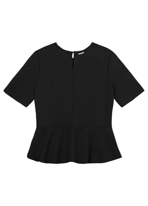 Enfim - Blusa Peplum com Torção Preto - ENFIM
