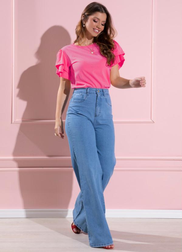 Quintess - Blusa Pink com Mangas Duplas 3