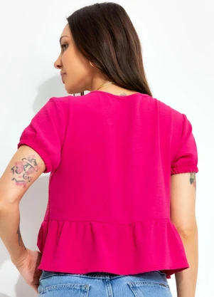 Bimini - Blusa Pink em Crepe Plano - BIMINI
