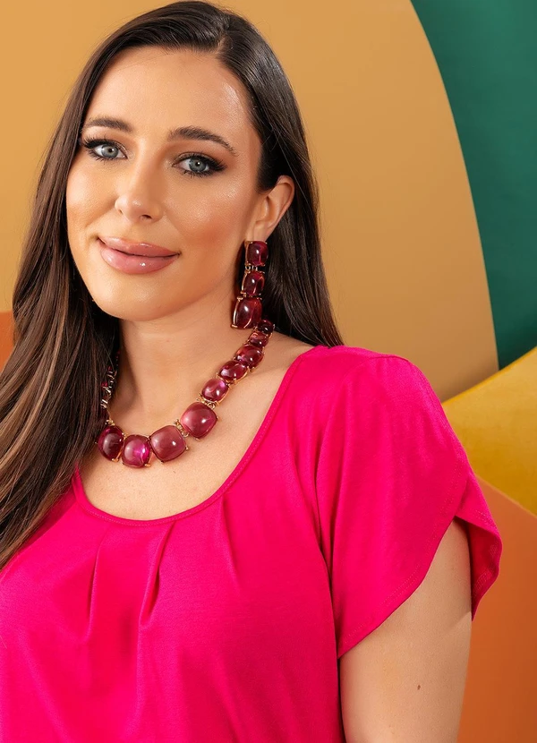 Quintess - Blusa Pink em Malha de Viscose 9