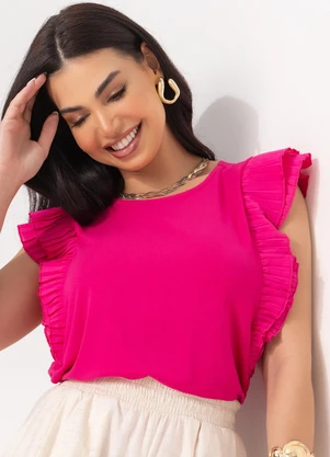 Quintess - Blusa Pink em Malha de Viscose - QUINTESS