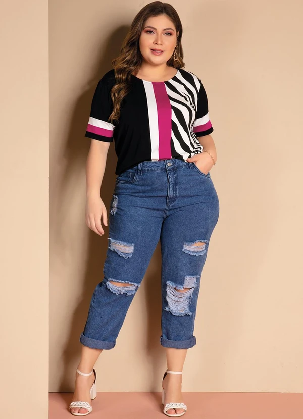 Quintess - Blusa Pink em Malha de Viscose 9