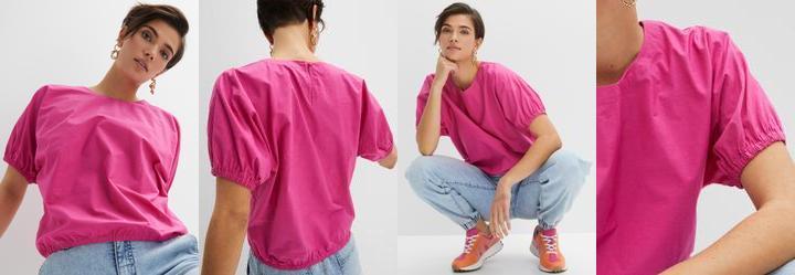 Blusa Pink em Tecido Alfaiataria de Viscose