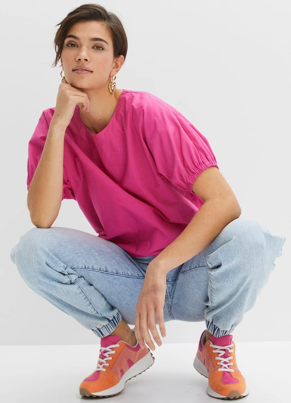 bonprix - Blusa Pink em Tecido Alfaiataria de Viscose 2