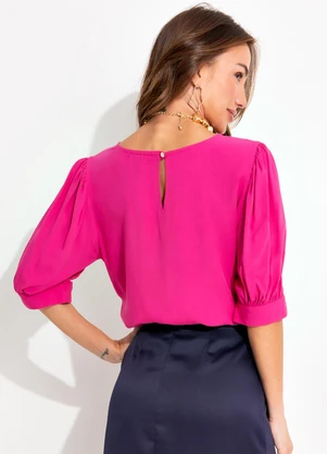 Quintess - Blusa Pink em Viscose Plana - QUINTESS