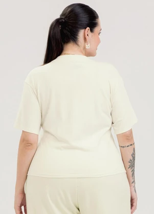Cativa - Blusa Plus Size em Algodão Off White - CATIVA