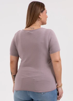 Habana - Blusa Plus Size em Misturinha Lilás - HABANA