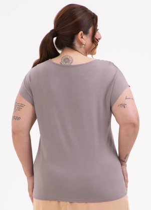 Habana - Blusa Plus Size em Misturinha Lilás - HABANA