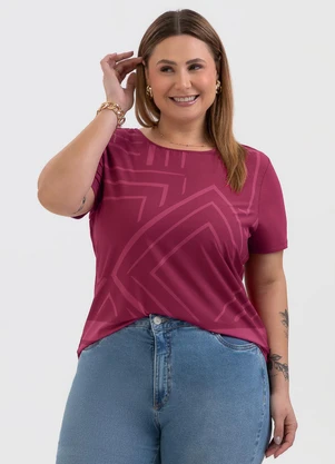 Habana - Blusa Plus Size em Misturinha Pink - HABANA