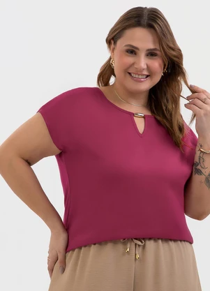 Habana - Blusa Plus Size em Misturinha Pink - HABANA