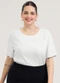 Cativa - Blusa Plus Size em Viscose Preto - variação: Branco