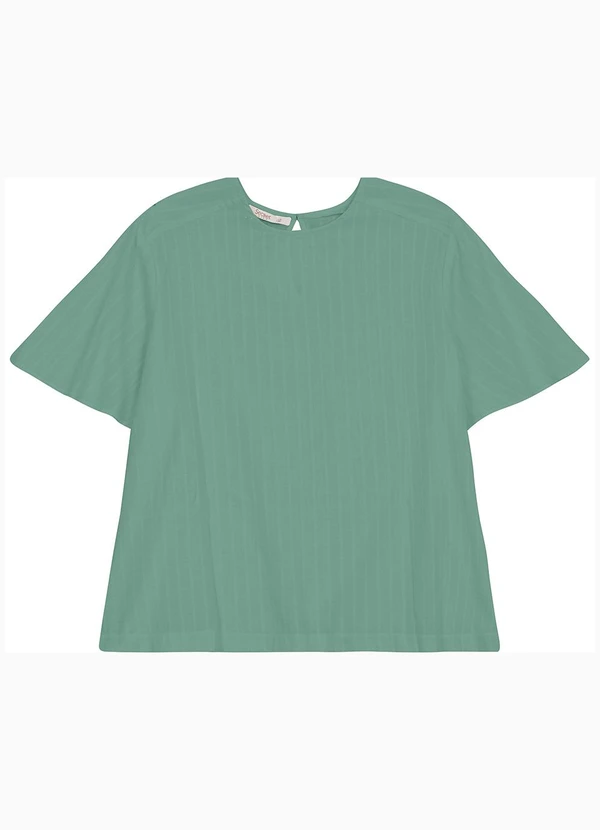 Secret Glam - Blusa Plus Size Manga Curta Verde
