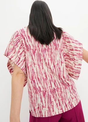 bonprix - Blusa Poá Abstrato em Malha Fria - BONPRIX