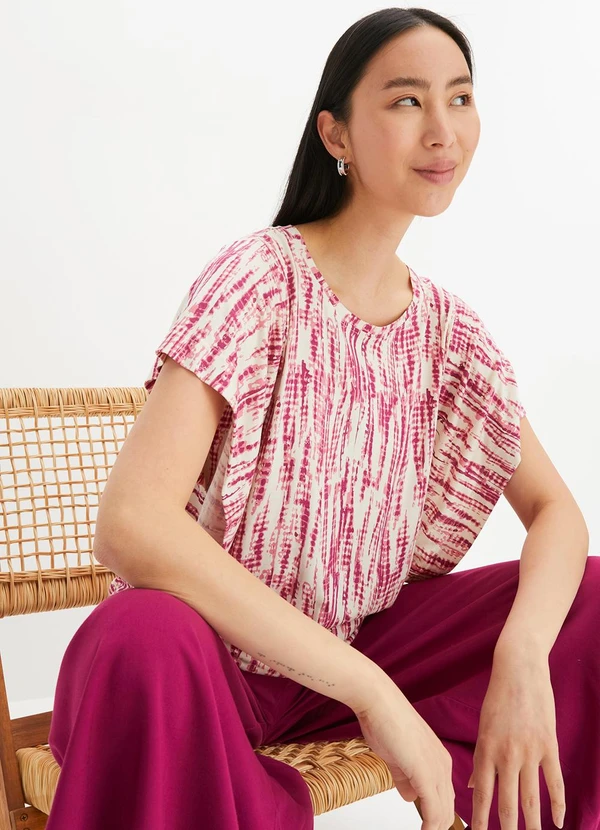 bonprix - Blusa Poá Abstrato em Malha Fria 6