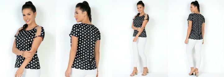 Blusa Po com Transparncia nas Mangas